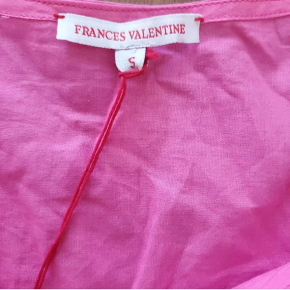 Frances Valentine Capri Embroidered Tunic Dress Pink Small Boho Cruisewear Beach - Picture 2 of 14